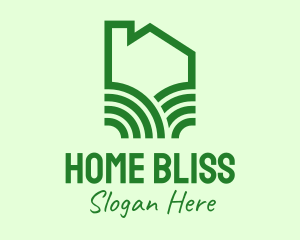 Green Eco Home logo design