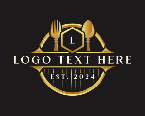 Utensils - Luxury Restaurant Dining logo design