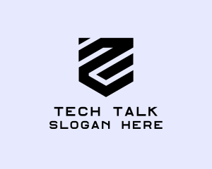 Startup Geometric Shield logo design