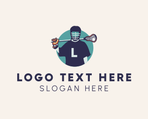 League - Lacrosse Player Jersey Sports logo design