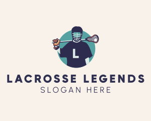 Lacrosse Player Jersey Sports logo design