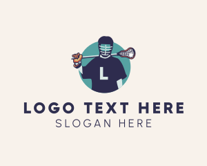 Lacrosse Player Jersey Sports Logo