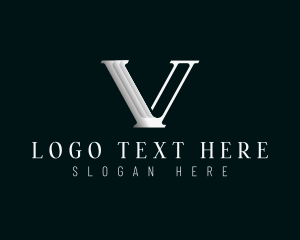 Marketing - Professional Firm Letter V logo design