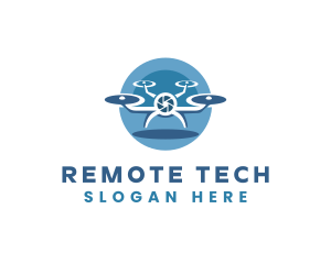 Remote - Drone Lens Security logo design