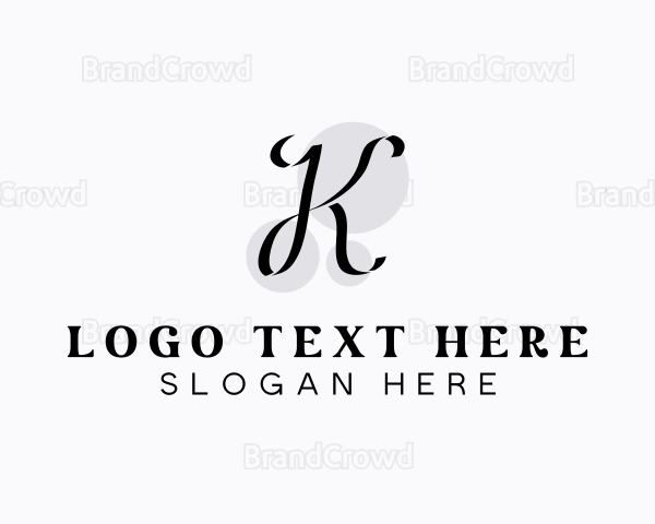 Fashion Styling Ribbon Letter K Logo