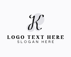 Fashion Styling Ribbon Letter K logo design
