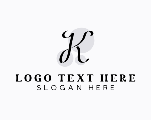 Fashion Styling Ribbon Letter K Logo