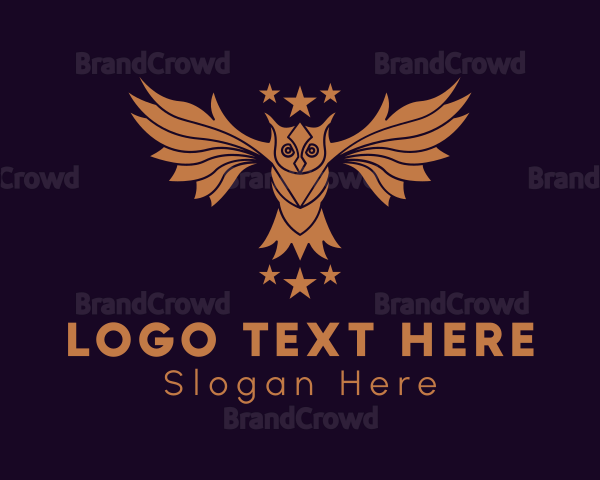 Gold Owl Star Logo