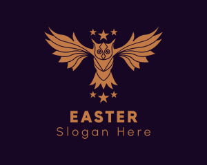 Sigil - Gold Owl Star logo design