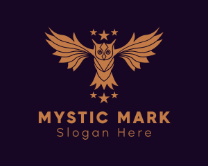 Sigil - Gold Owl Star logo design