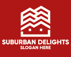 Suburban - House Roofing Realty logo design