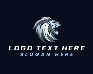 Zoology - Lion Feline Hunting logo design