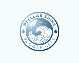 Stars - Ocean Wave Stars logo design