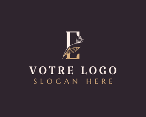 Premium Elegant Floral Letter E Logo