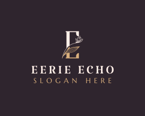 Premium Elegant Floral Letter E logo design