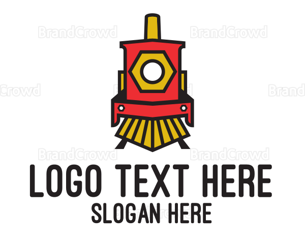 Red Locomotive Train Logo