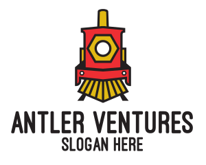Red Locomotive Train logo design
