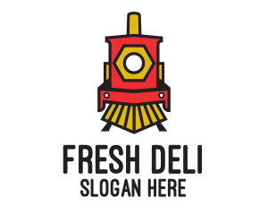 Subway - Red Locomotive Train logo design