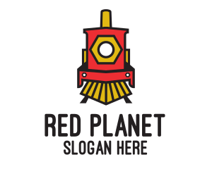 Red Locomotive Train logo design