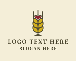 Australian Map - Wine Wheat Pub logo design