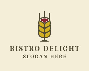 Wine Wheat Pub logo design