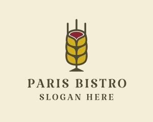 Wine Wheat Pub logo design