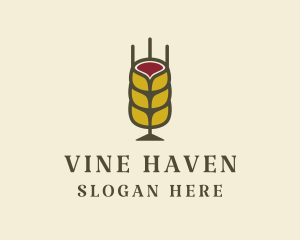 Wine Wheat Pub logo design