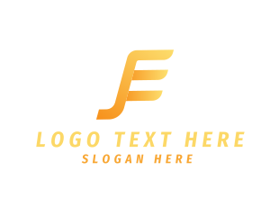 Flight - Aviation Wing Letter E logo design