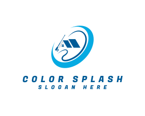 Home Pressure Washing Swoosh logo design