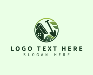 Vegetation - House Shovel Landscaping logo design