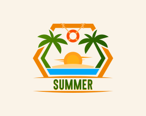 Summer Island Beach logo design