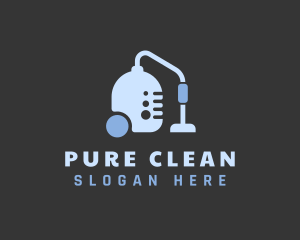 Blue Housekeeper Vacuum logo design