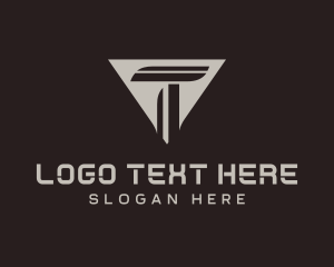 Letter T - Construction Business Letter T logo design