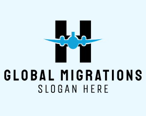 Immigration - Aviation Letter H logo design