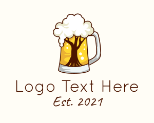 Pub - Beer Tree Pub logo design