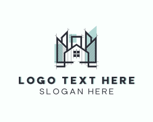 Structure - Modern Residential House logo design