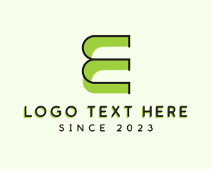 Letter E - 3D Retro Property Business logo design