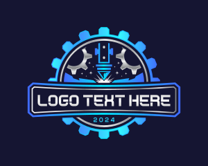 Machinist - Mechanical Laser Machine logo design