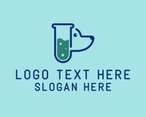 Test Tube - Pet Dog Lab logo design