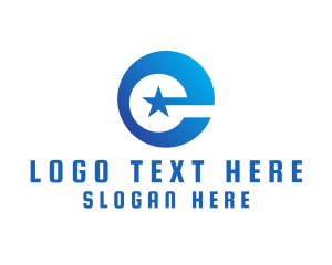 Generic Simple Star Letter E Logo