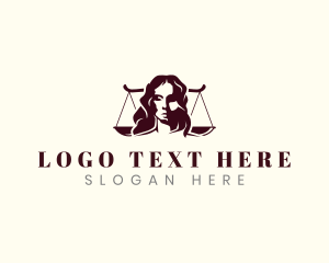 Scale - Woman Justice Law logo design