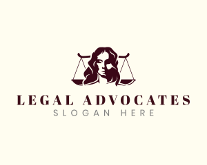 Woman Justice Law logo design