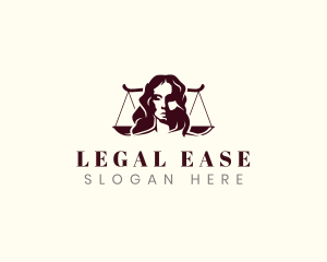 Law - Woman Justice Law logo design