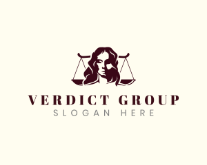 Jury - Woman Justice Law logo design