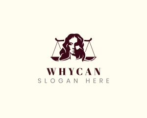 Legal Advice - Woman Justice Law logo design