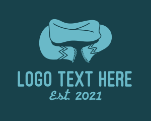 Textile - Teal Winter Scarf logo design
