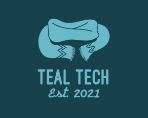 Teal Winter Scarf logo design