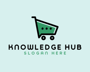 Online Shopping - Shopping Cart Chat logo design