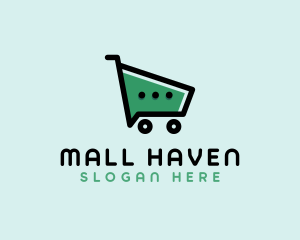 Shopping Cart Chat logo design