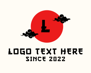 Japanese - Japanese Sunset Letter logo design